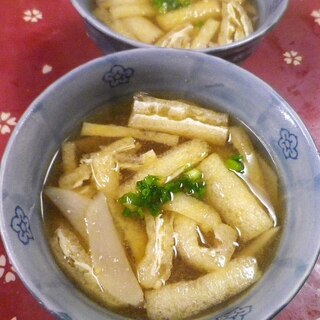 うど油揚げの味噌汁